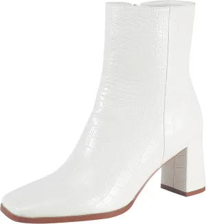 Women's Cowboy Boots Mid Calf Cowgirl Embroidered Western Pointed Toe Chunky Heel Pull On Mid Calf Boots