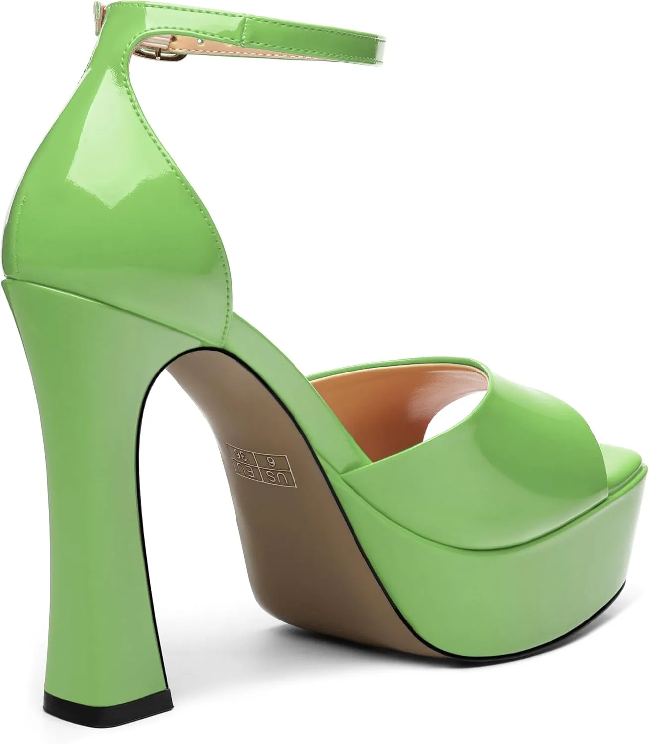 Women's Fashion High Heel Square Toe Platform Sandals, Open Toe Ankle Strap Sandals for women, Elegant and Comfortable Date Party Banquet Dress Shoes