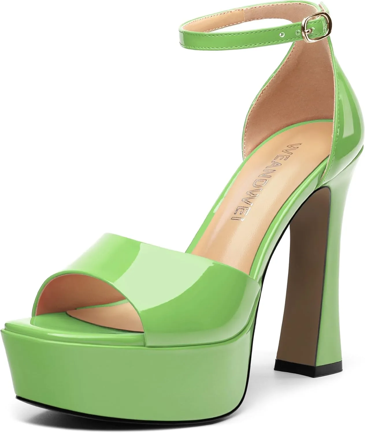 Women's Fashion High Heel Square Toe Platform Sandals, Open Toe Ankle Strap Sandals for women, Elegant and Comfortable Date Party Banquet Dress Shoes