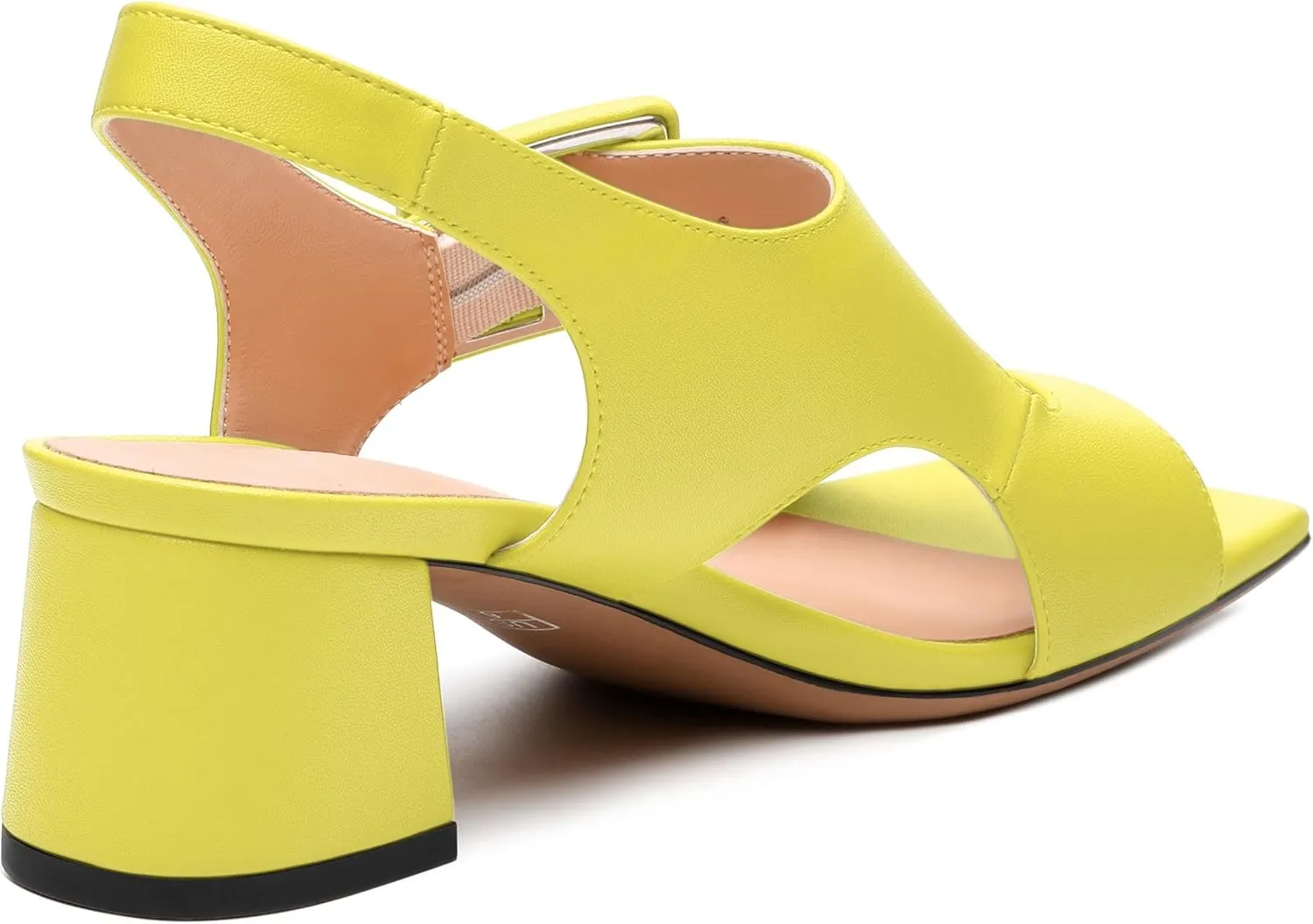 Womens Heeled Sandals Shoes, Square Peep Toe Mid Block Heel Ankle Strap Sandals for Women, Leather Insole Open Toe Chunky Heel Sandals 2"