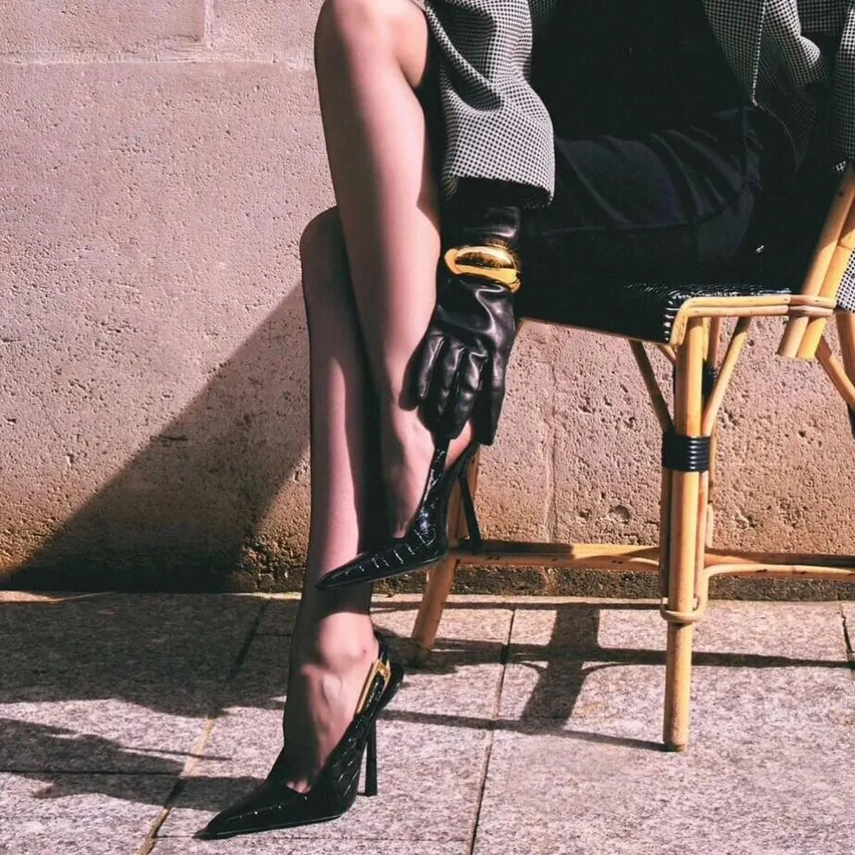 Women's High Heel Sandals Patent leather Needle Buckle Shallow Mouth Sexy Fashion Banquet Shoes