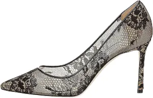 Women's Hollow-Out Lace Stiletto Heeled Sandals Summer Pointed Tip Mesh Embroidered Sexy Closed Toe High Heels Shoes Casual Comfort Pumps Shoes