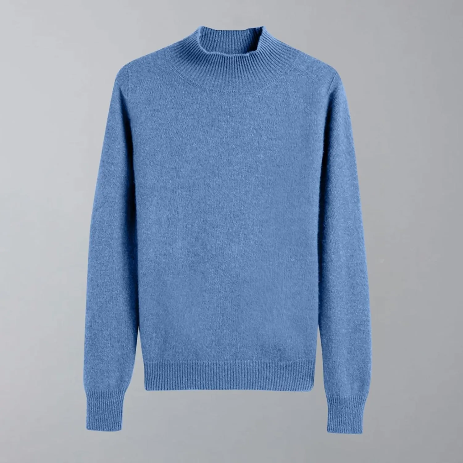 Womens Lightweight Sweaters Warm Cozy Soft Long Sleeve Mock Neck Knit Pullover Sweater Winter Basic Tee Tops