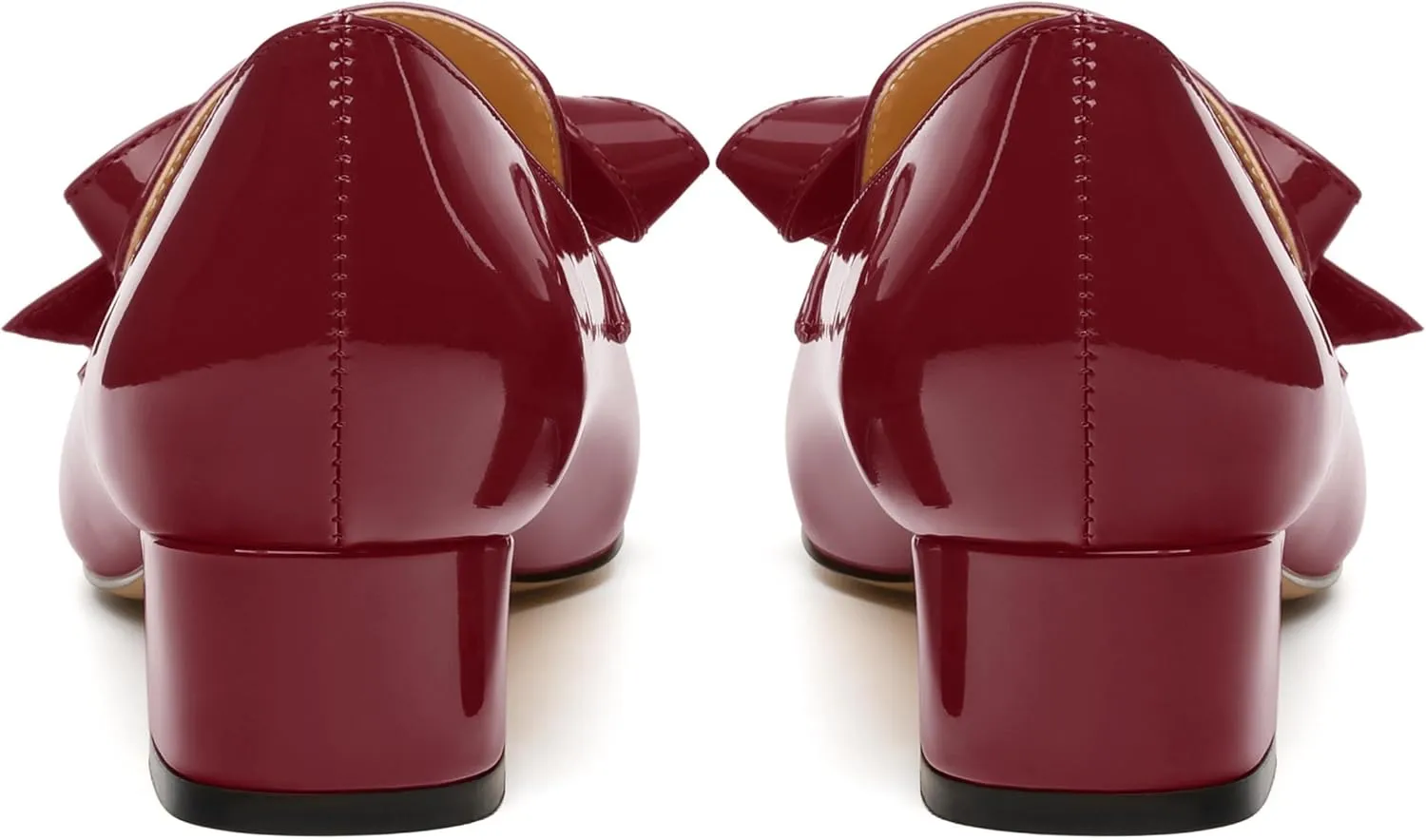 Womens Loafer with Heel, Comfortable Chunky Heels for Women, Loafers Shoes with Bowknot Womens Bunion Dress Shoes