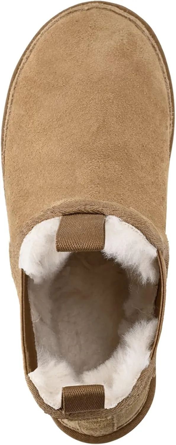 Women's Mini Snow Boots Platform Chelsea Winter Warm Faux Fur Lined Suede Indoor Outdoor Anti-Slip Classic Comfortable Flat Ankle Bootie