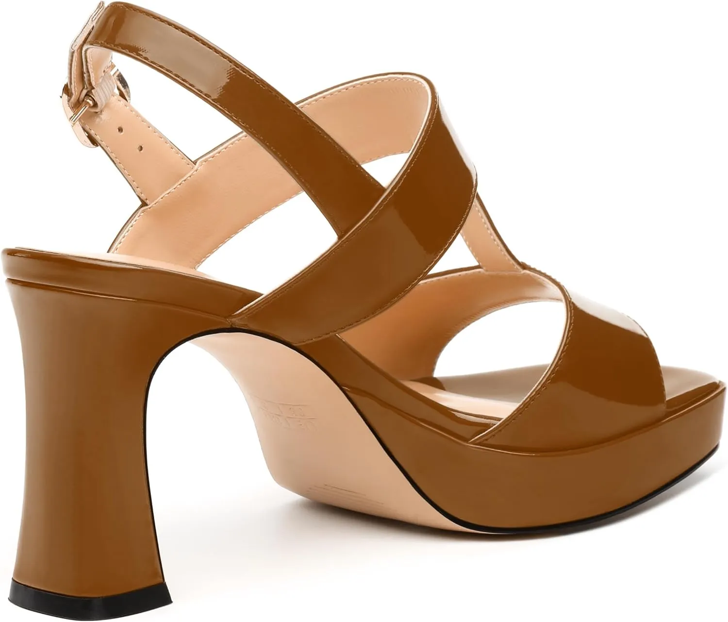 Women's Platform Sandals, Buckle Ankle Strap Open Toe Heeled Sandal, Fashion High Heel Sandals for Wedding Partying Dating