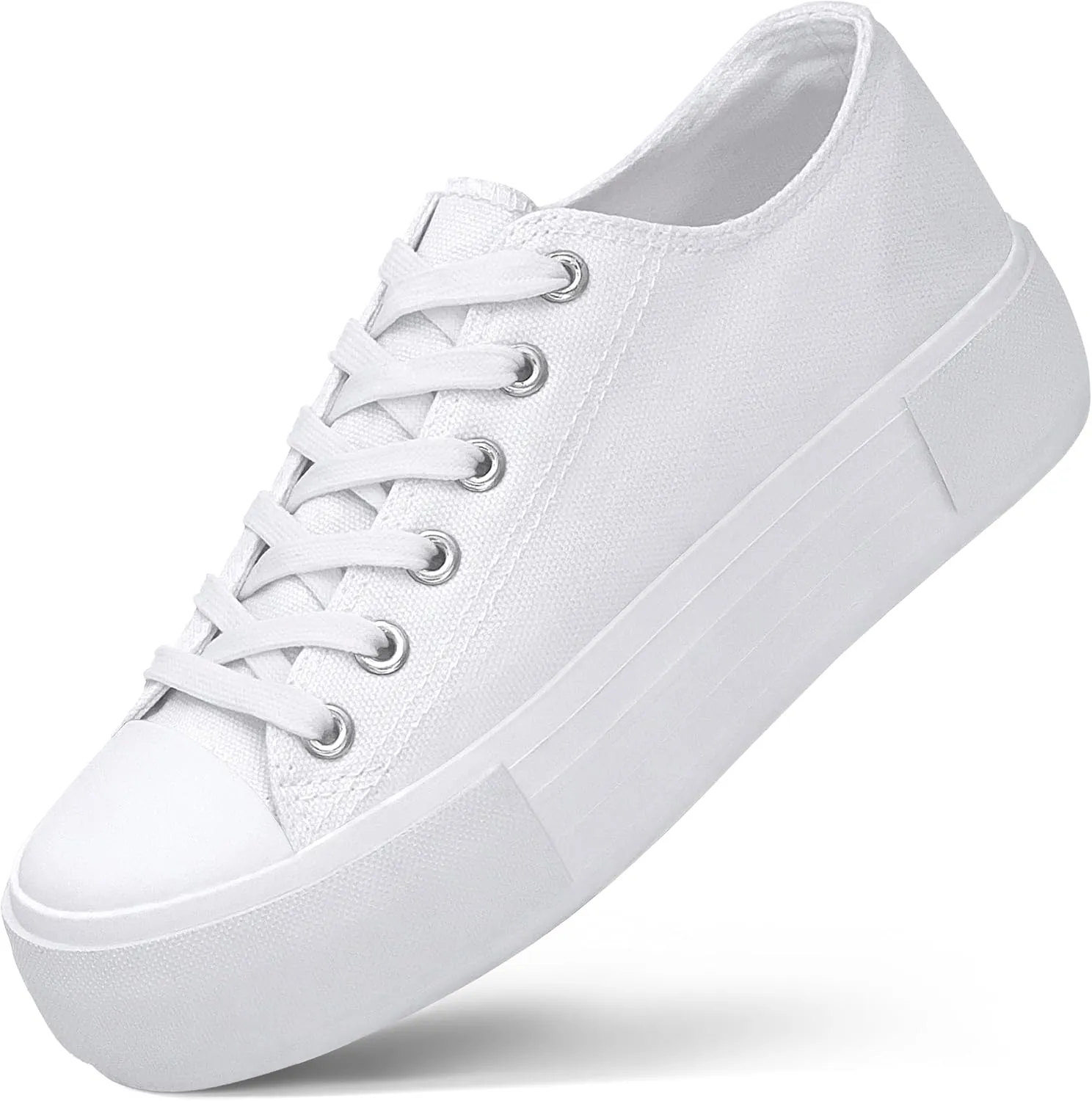 Women's Platform Sneakers 4cm Height Increase, Classic Canvas Platform Low Top Sneakers for Women and Teen Girls, Multiple Colors Fashion Trendy Cute Shoes