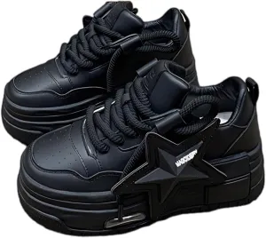 Women's Sneakers Exaggerated Star Chunky Platform Bold Retro Streetwear Shoes Thick Sole Y2K Fashion Daily Outfits