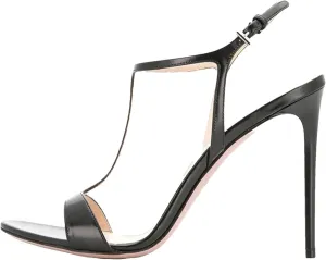 Women's T-Strap Stiletto Sandals, Peep Toe Evening Wedding Heels