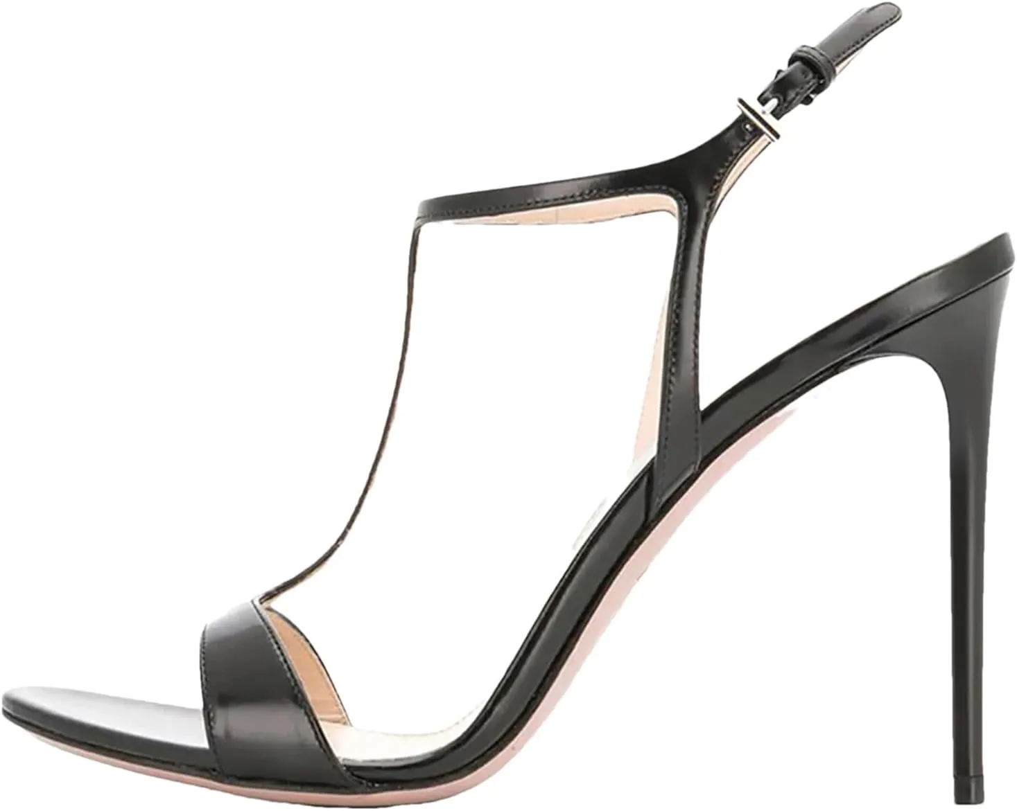 Women's T-Strap Stiletto Sandals, Peep Toe Evening Wedding Heels