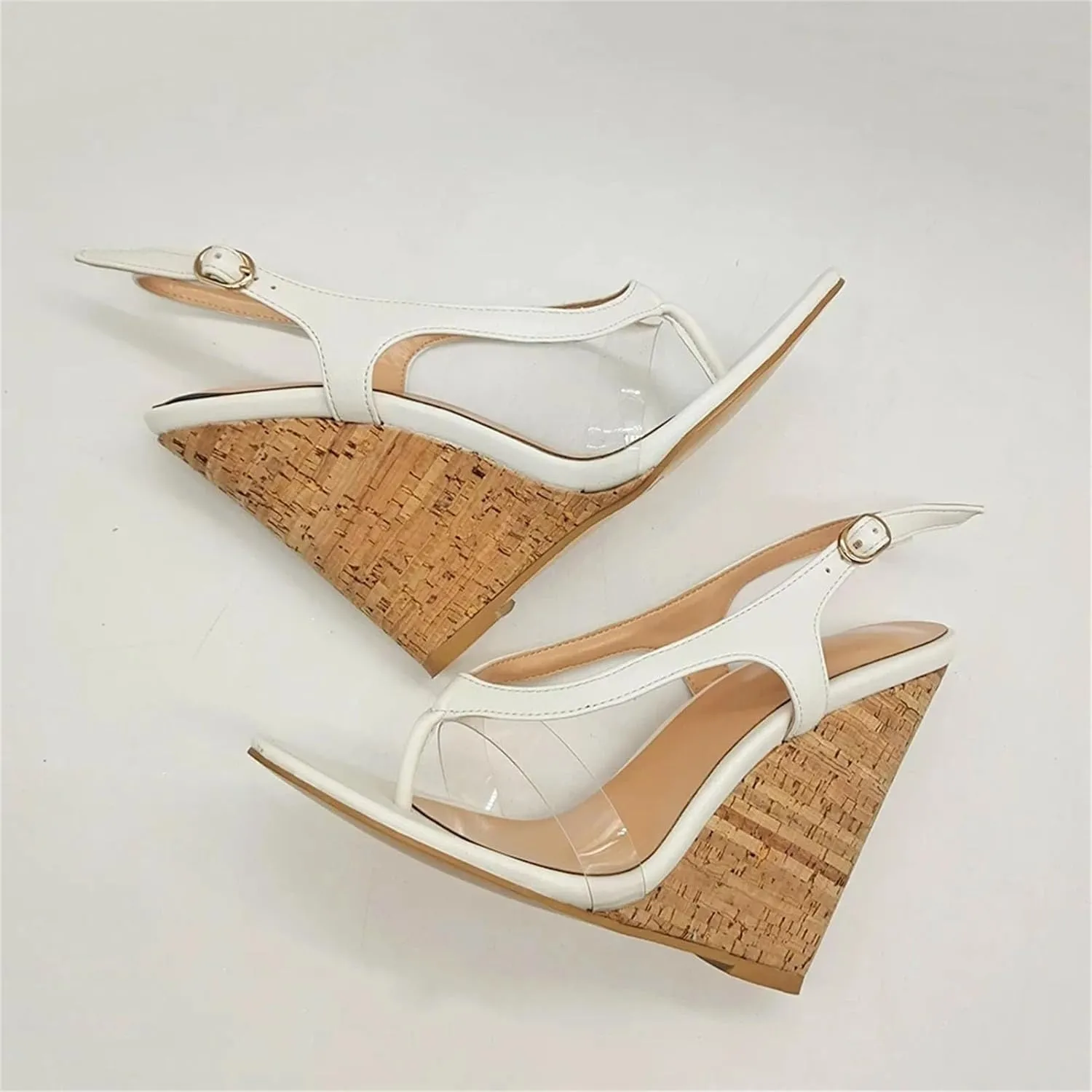 Women's Wedge Flip Flop Sandals, Open Toe Ankle Strap Summer Comfort