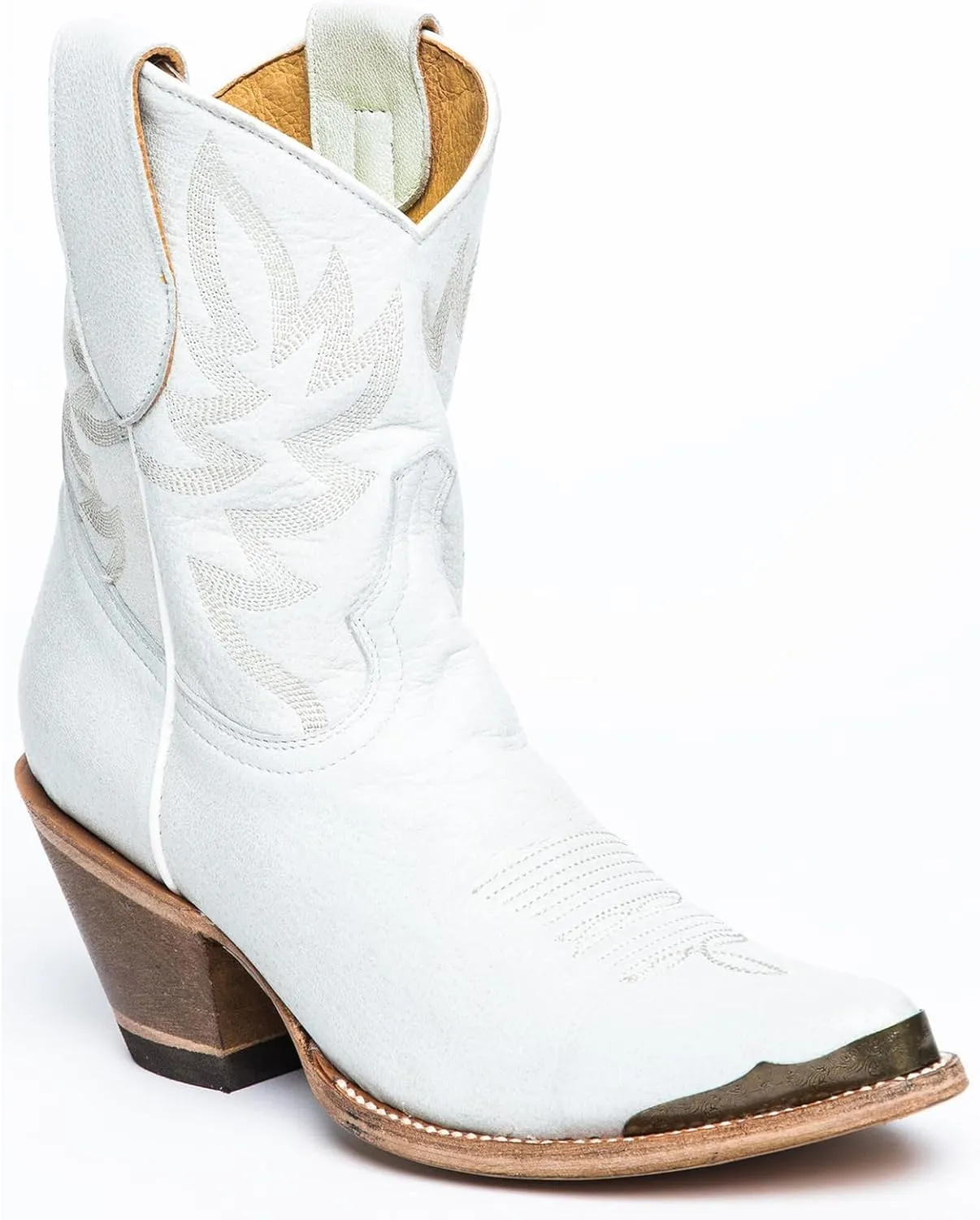 Women's Western Cowboy Ankle Boots Short Cowgirl Boots with Classic Embroidered Slip On Pointed Toe Chunky Country Booties