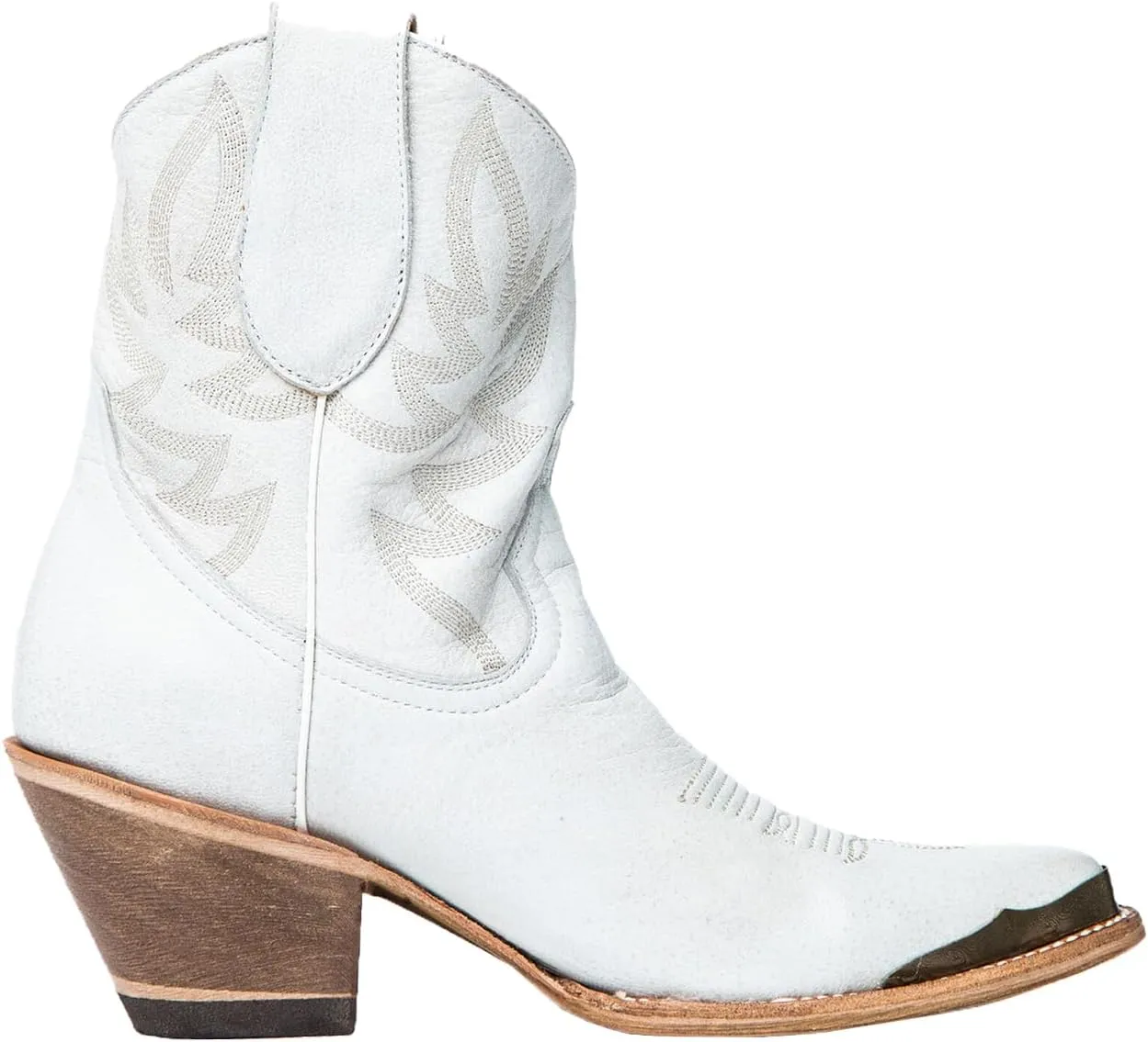 Women's Western Cowboy Ankle Boots Short Cowgirl Boots with Classic Embroidered Slip On Pointed Toe Chunky Country Booties