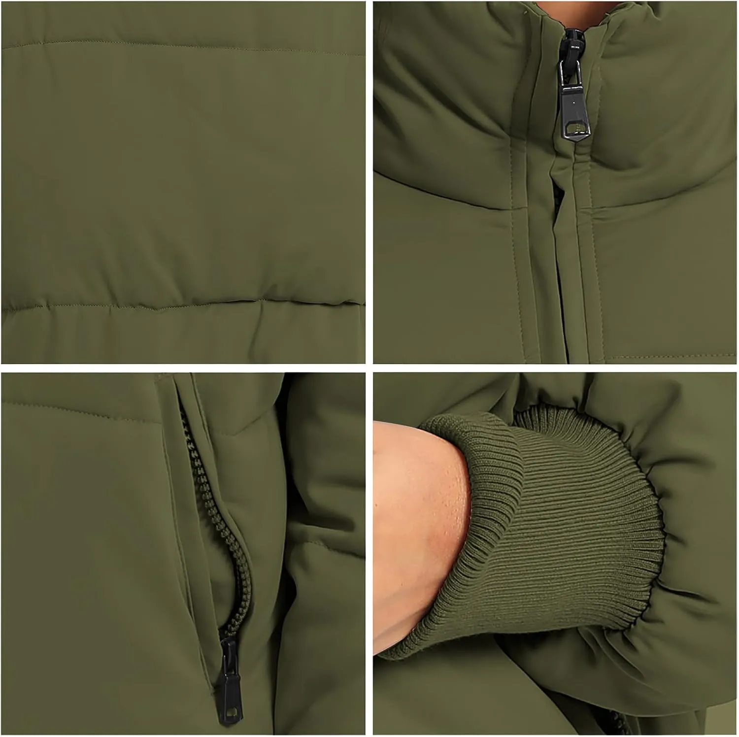 Women’s Winter Baggy Zip Puffer jackets Short Down Jacket Coat