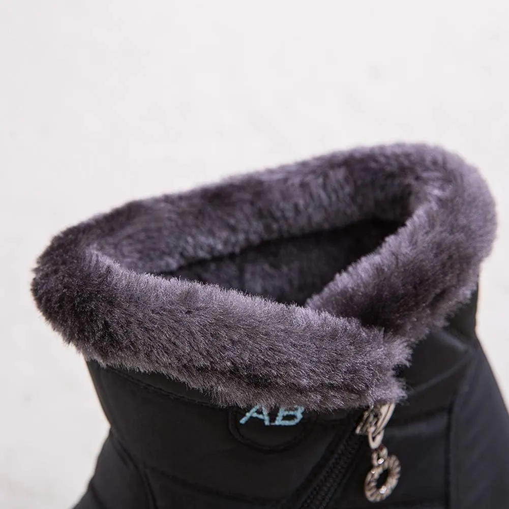 XIANV Womens Snow Boots Winter Anti-Slip Waterproof Ankle Warm Fur Lined House Shoes