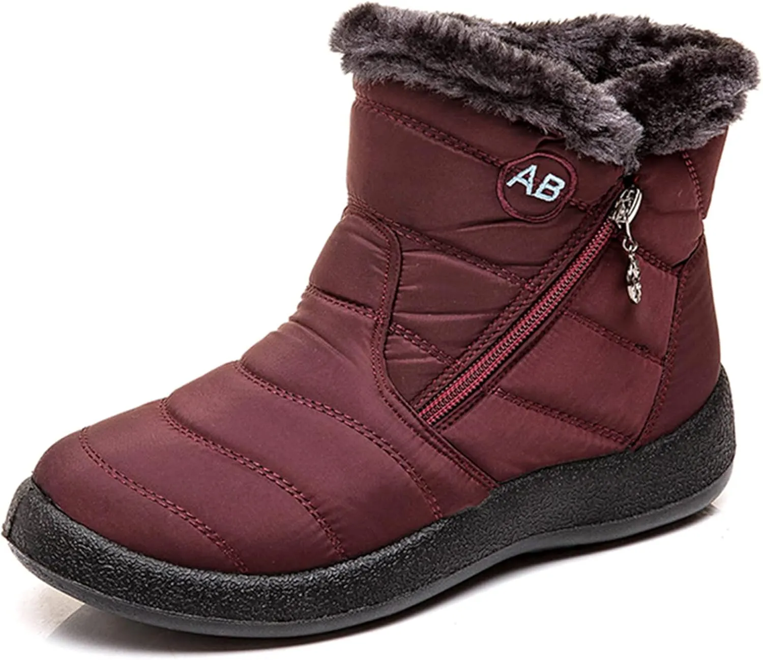 XIANV Womens Snow Boots Winter Anti-Slip Waterproof Ankle Warm Fur Lined House Shoes