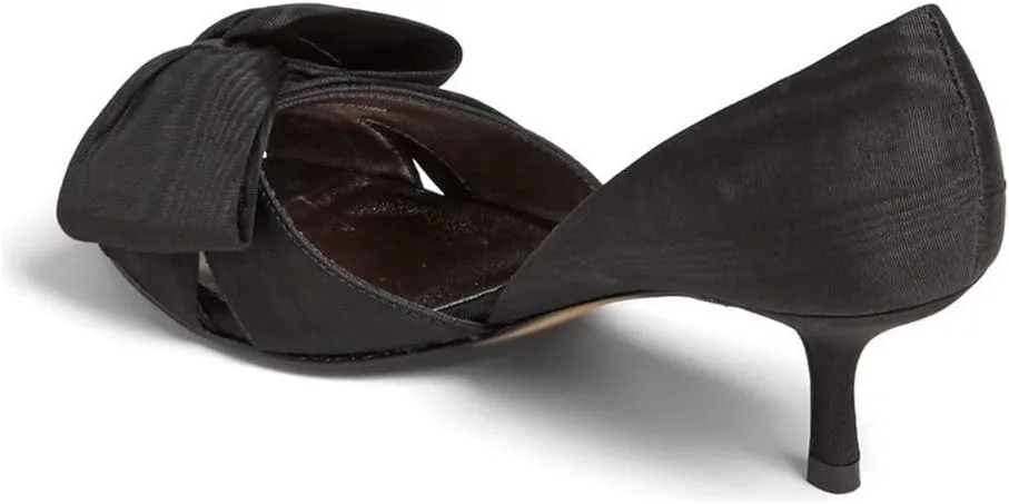 XYD Women Low Heel D'Orsay Pumps Peep Toe Slip On Dress Evening Sandals Shoes with Bowknot