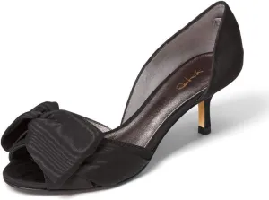 XYD Women Low Heel D'Orsay Pumps Peep Toe Slip On Dress Evening Sandals Shoes with Bowknot