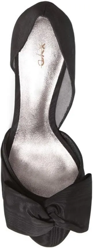 XYD Women Low Heel D'Orsay Pumps Peep Toe Slip On Dress Evening Sandals Shoes with Bowknot