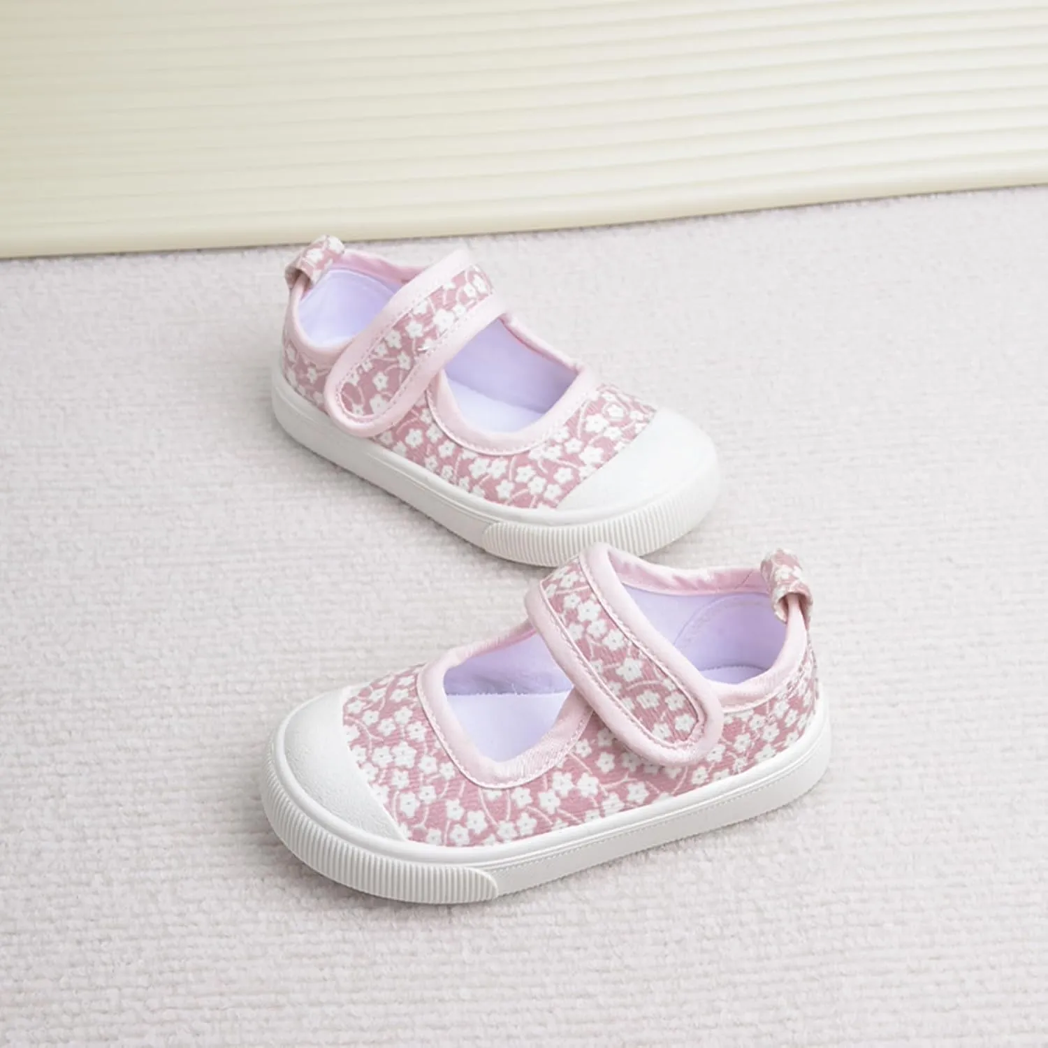 YIBLBOX Girl Canvas Sneakers Toddler Girl Mary Jane Flats Casual School Uniform Loafers Dress Shoe