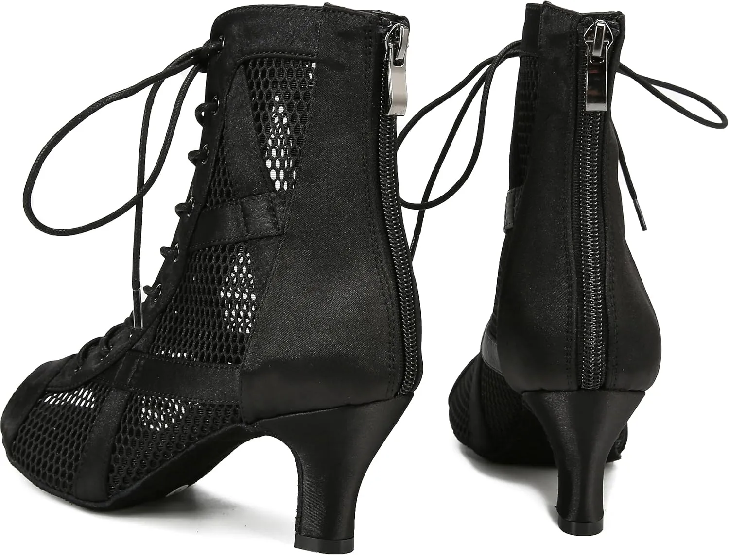 YYTing Women Ballroom Latin Salsa Dance Shoes Performance 2.5 and 3.5 inch Heel Footwear