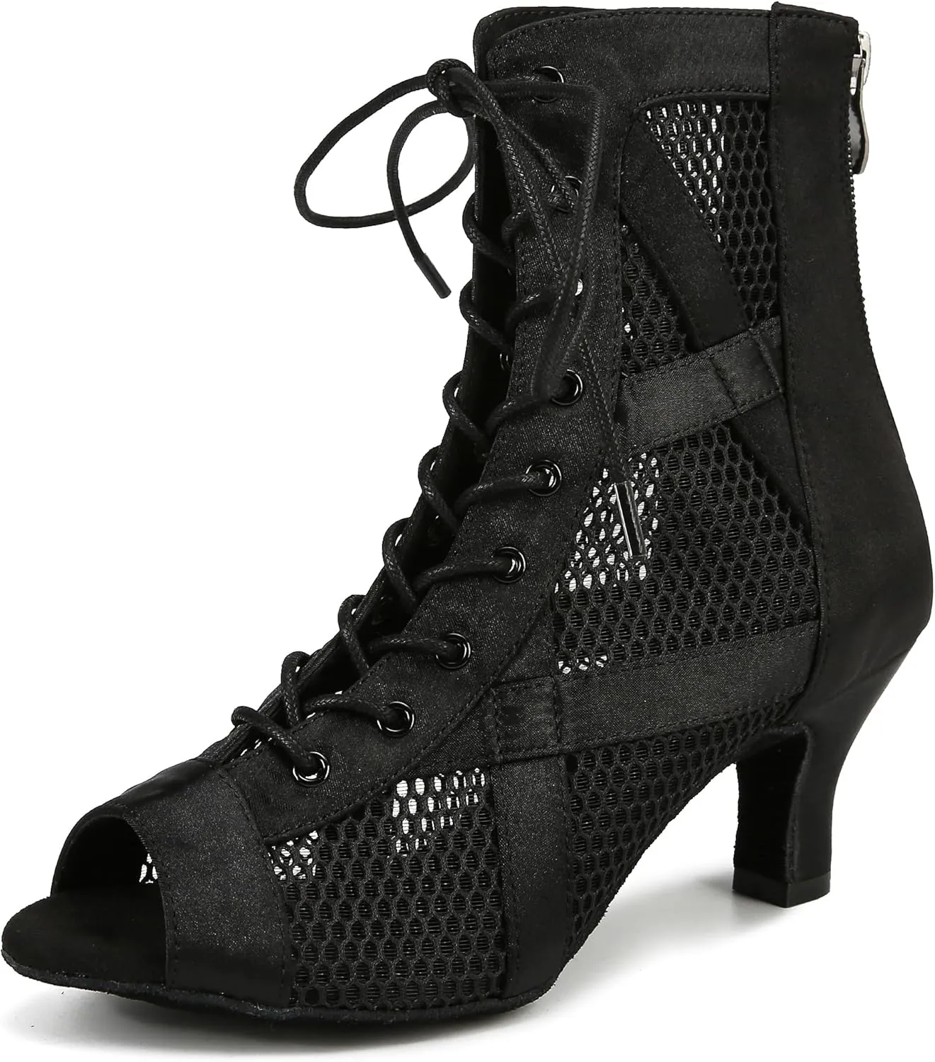 YYTing Women Ballroom Latin Salsa Dance Shoes Performance 2.5 and 3.5 inch Heel Footwear