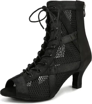 YYTing Women Ballroom Latin Salsa Dance Shoes Performance 2.5 and 3.5 inch Heel Footwear