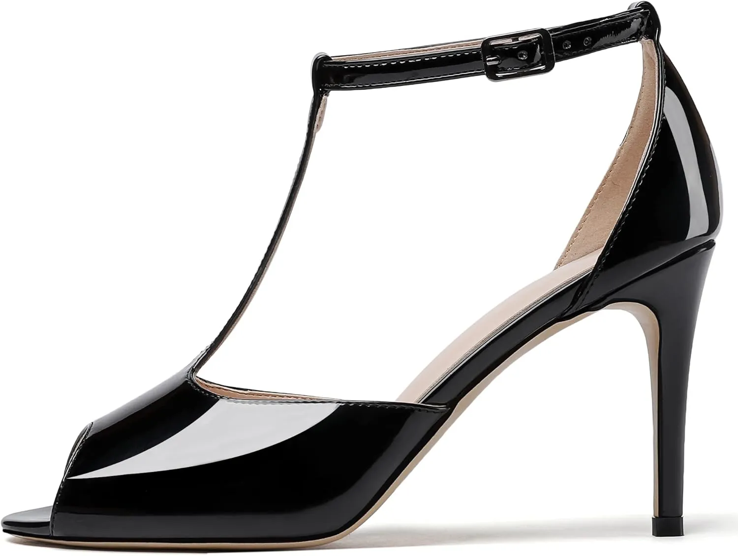 Zamikoo Women's Peep Toe Sandals Ankle Strap Stiletto Pumps Dress Shoes