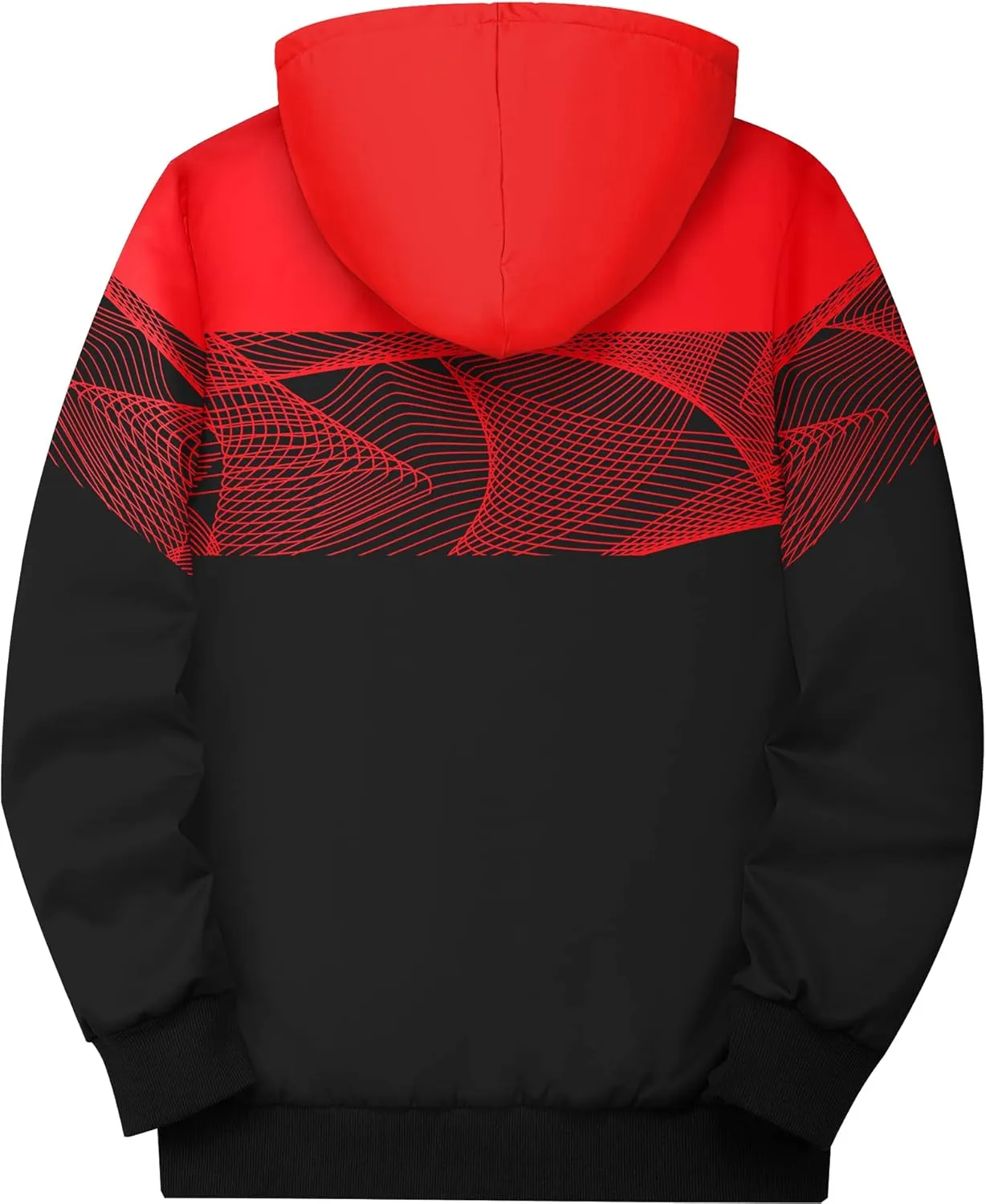 ZITY Men's Zip Up Hoodie Heavyweight Sherpa Lined Sweatshirt Thick Fleece Winter Warm Jackets
